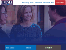 Tablet Screenshot of lindseyforcongress.com